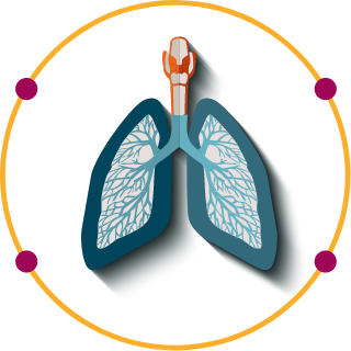 Blue lung icon